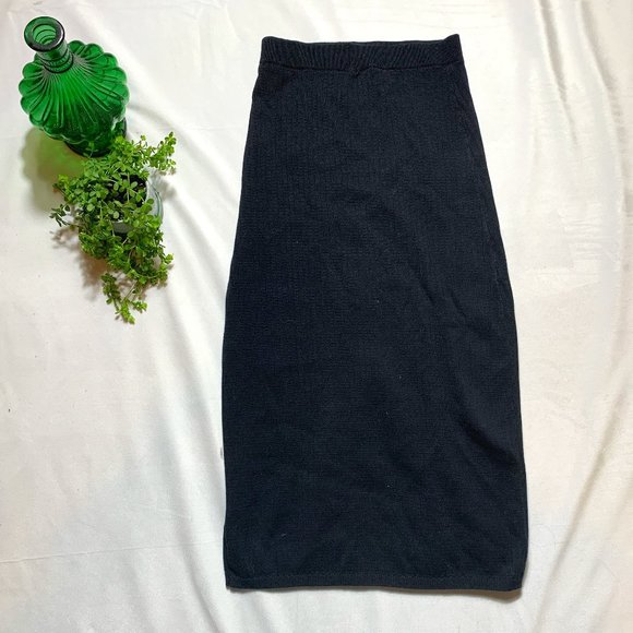 Free People Dresses & Skirts - FREE PEOPLE Black Stretch Long Pencil Skirt Size S